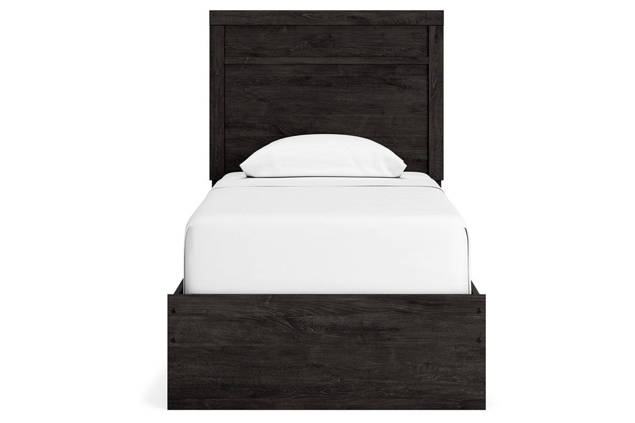 Belachime Charcoal Twin Panel Bed - Ashley - Luna Furniture