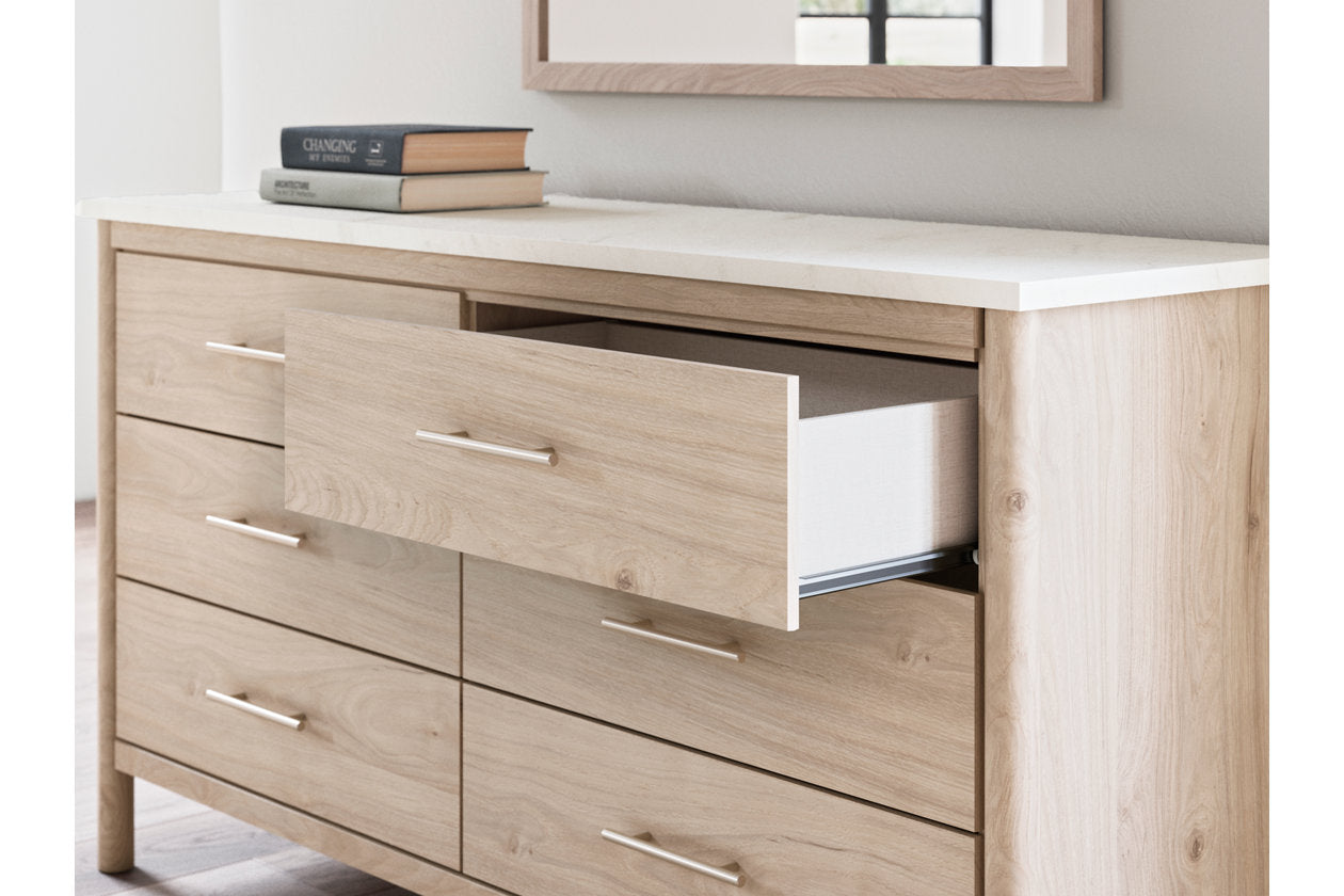 Cadmori Two-tone Dresser and Mirror - Ashley - Luna Furniture