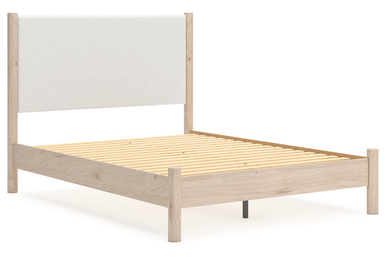 Cadmori Two-tone Queen Upholstered Platform Bed - Ashley - Luna Furniture