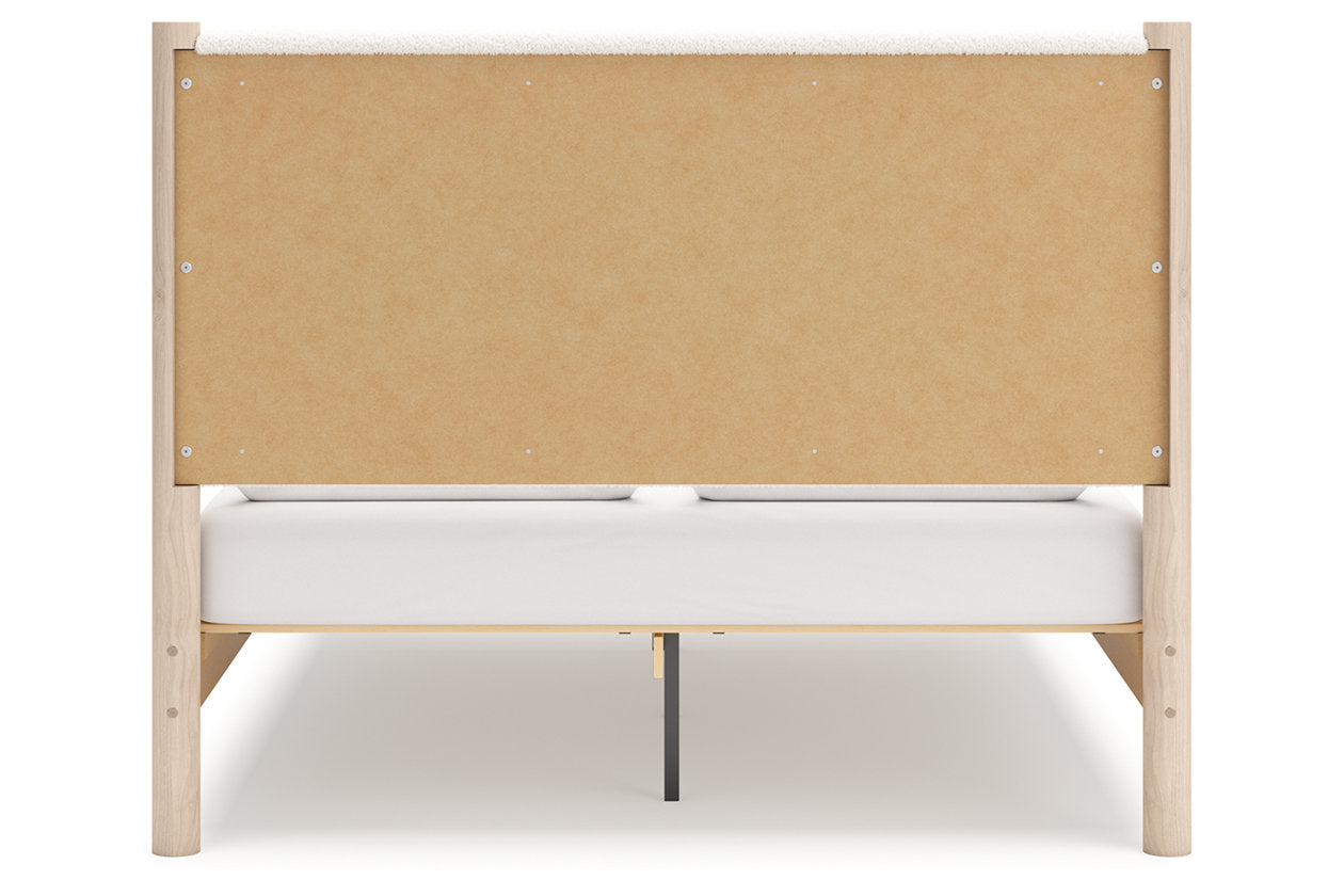 Cadmori Two-tone Queen Upholstered Platform Bed - Ashley - Luna Furniture
