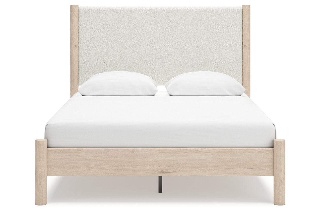 Cadmori Two-tone Queen Upholstered Platform Bed - Ashley - Luna Furniture