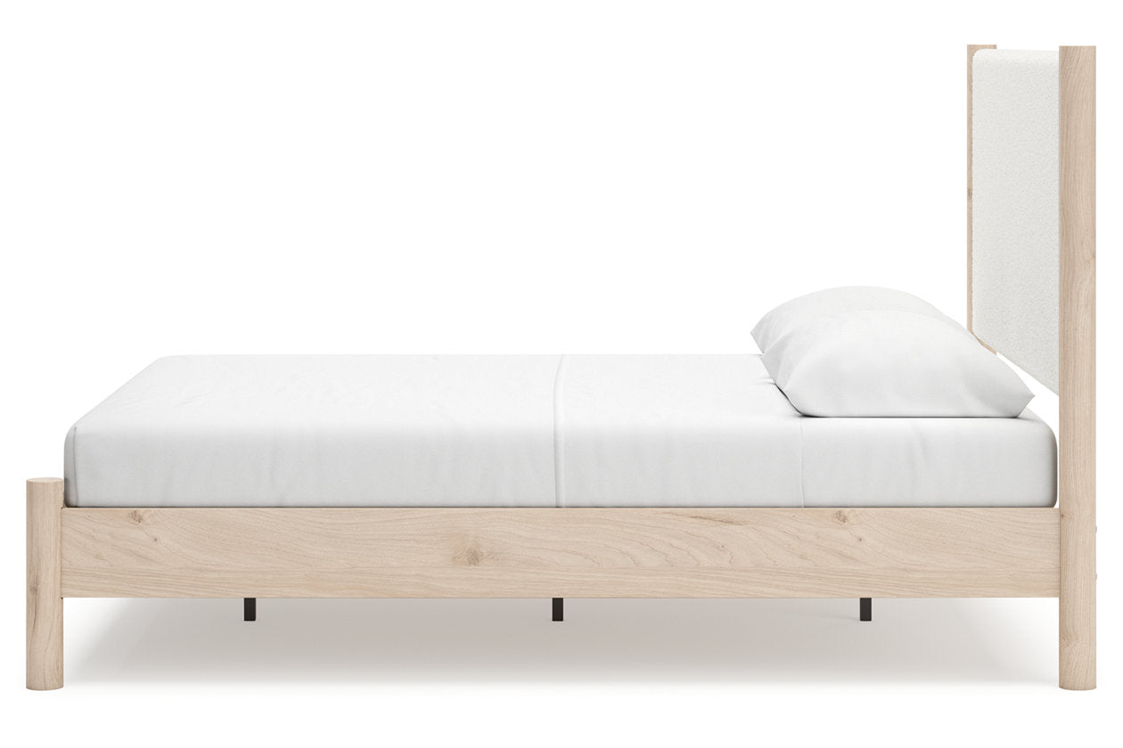 Cadmori Two-tone Queen Upholstered Platform Bed - Ashley - Luna Furniture