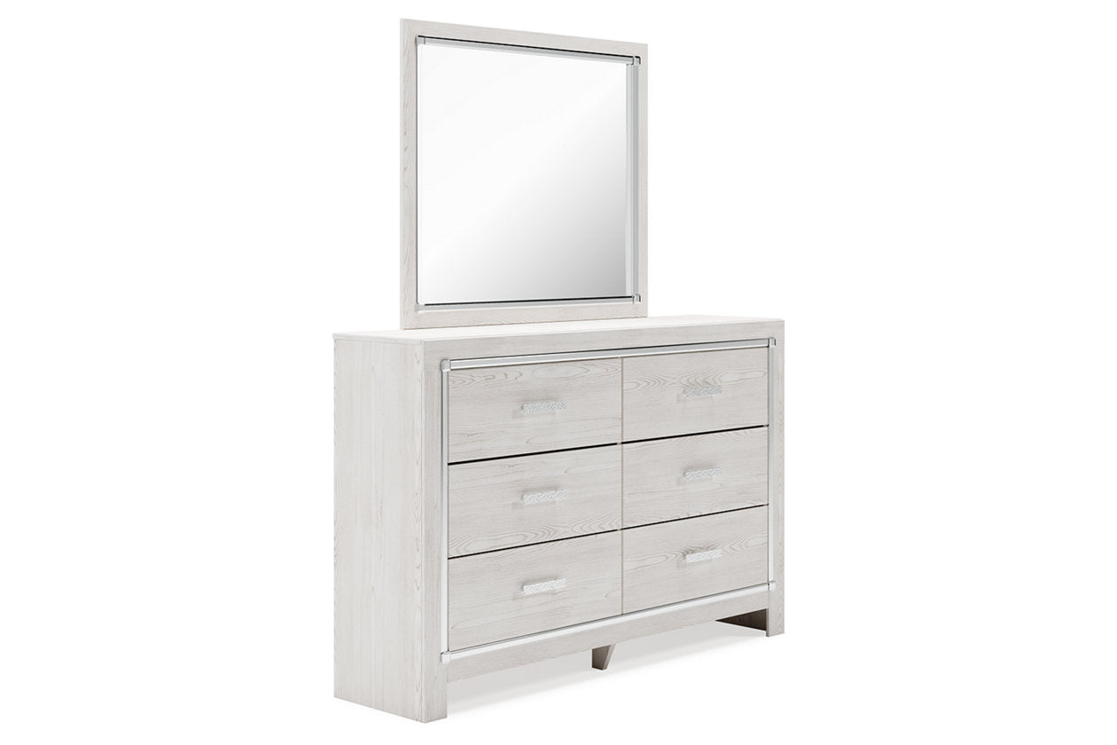 Altyra White Dresser and Mirror - Ashley - Luna Furniture