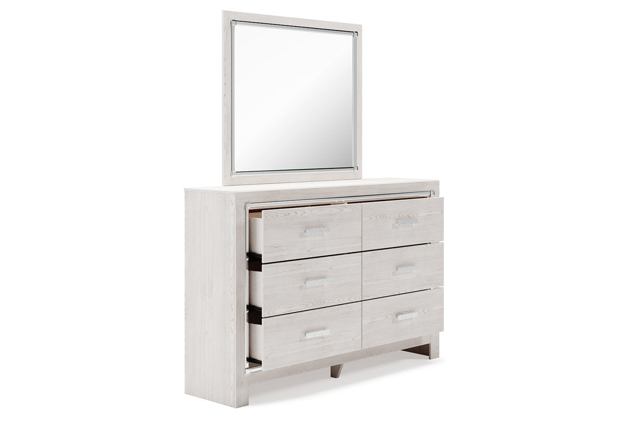 Altyra White Dresser and Mirror - Ashley - Luna Furniture