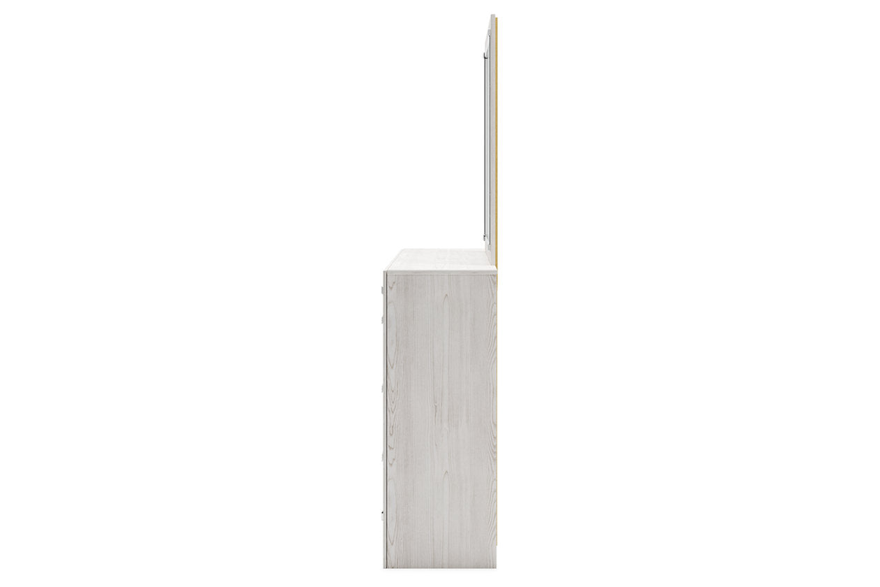 Altyra White Dresser and Mirror - Ashley - Luna Furniture