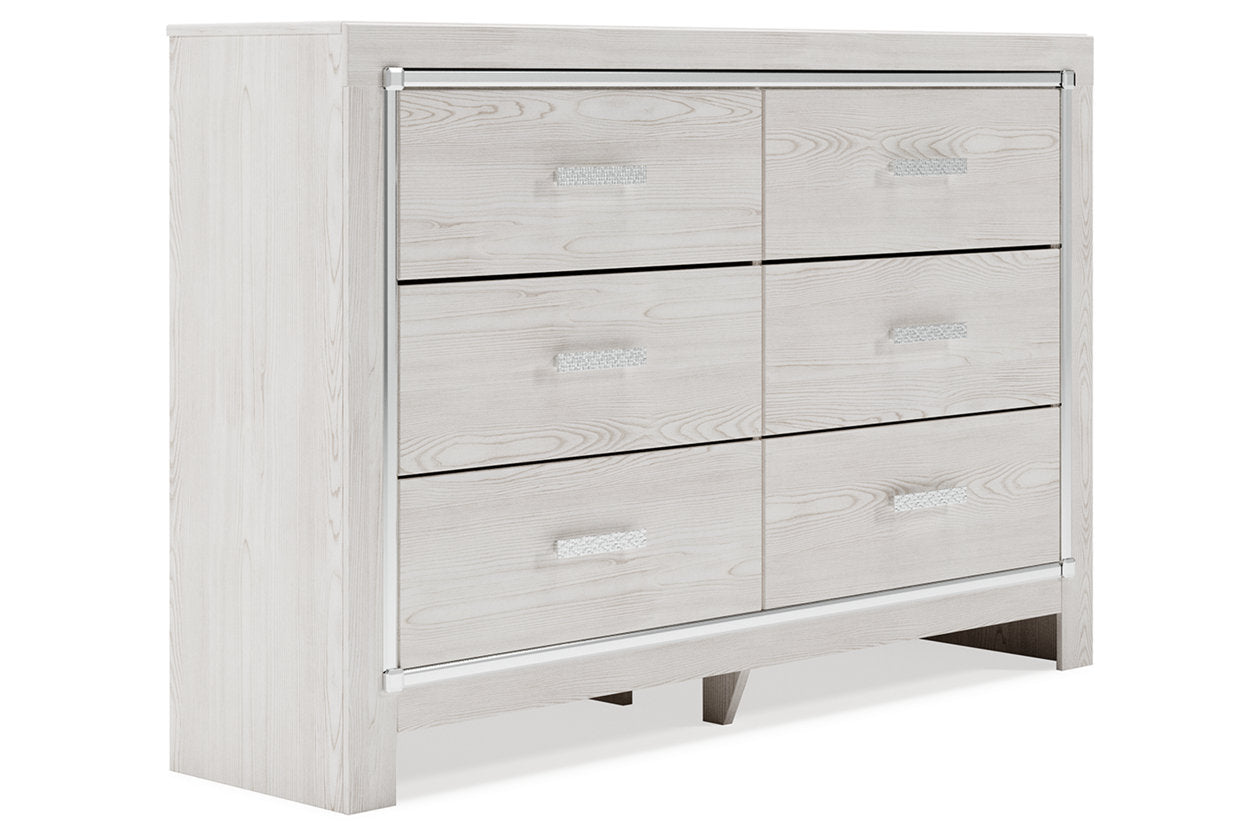 Altyra White Dresser and Mirror - Ashley - Luna Furniture