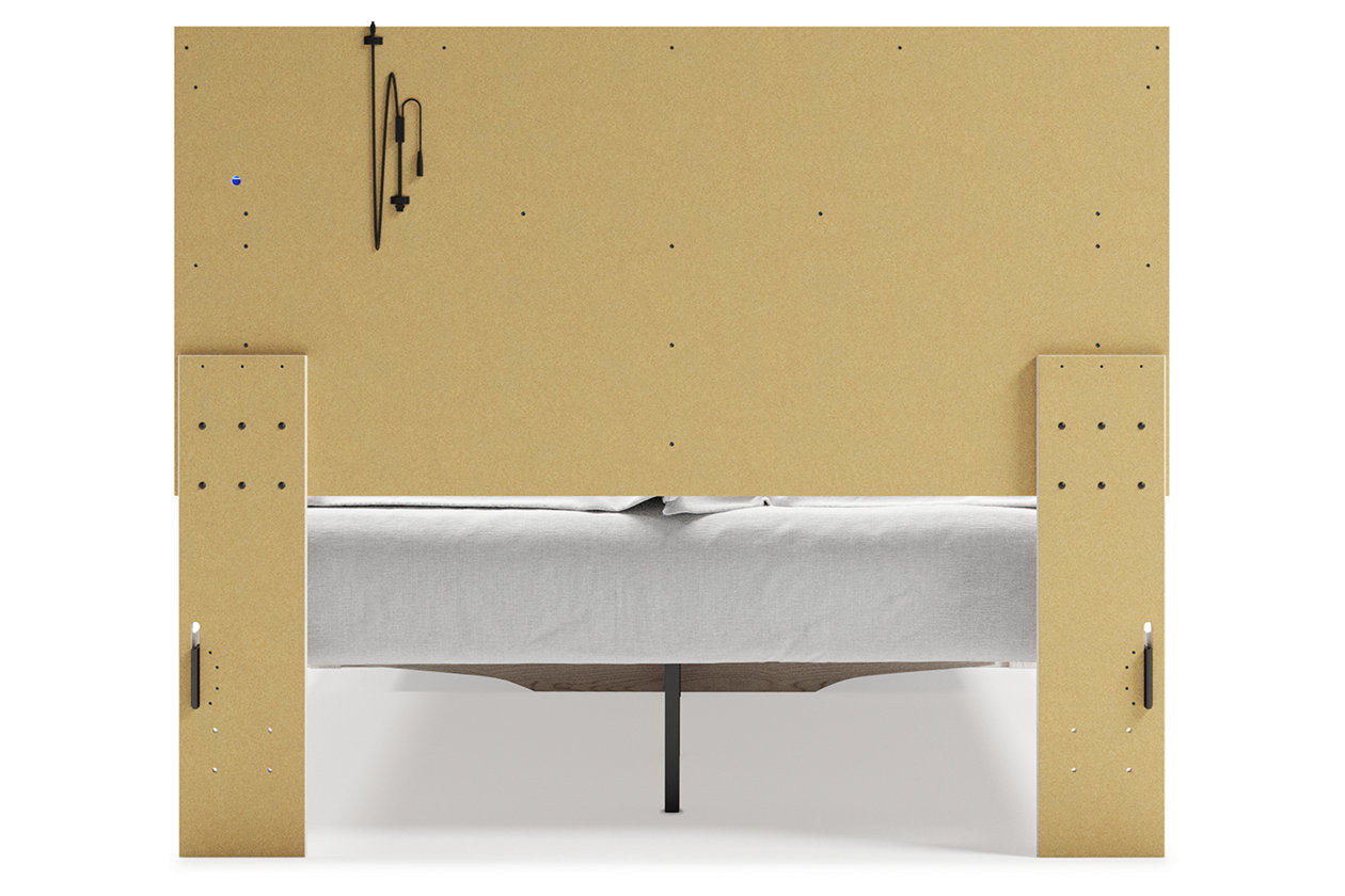 Altyra White Queen Upholstered Storage Platform Bed - Ashley - Luna Furniture