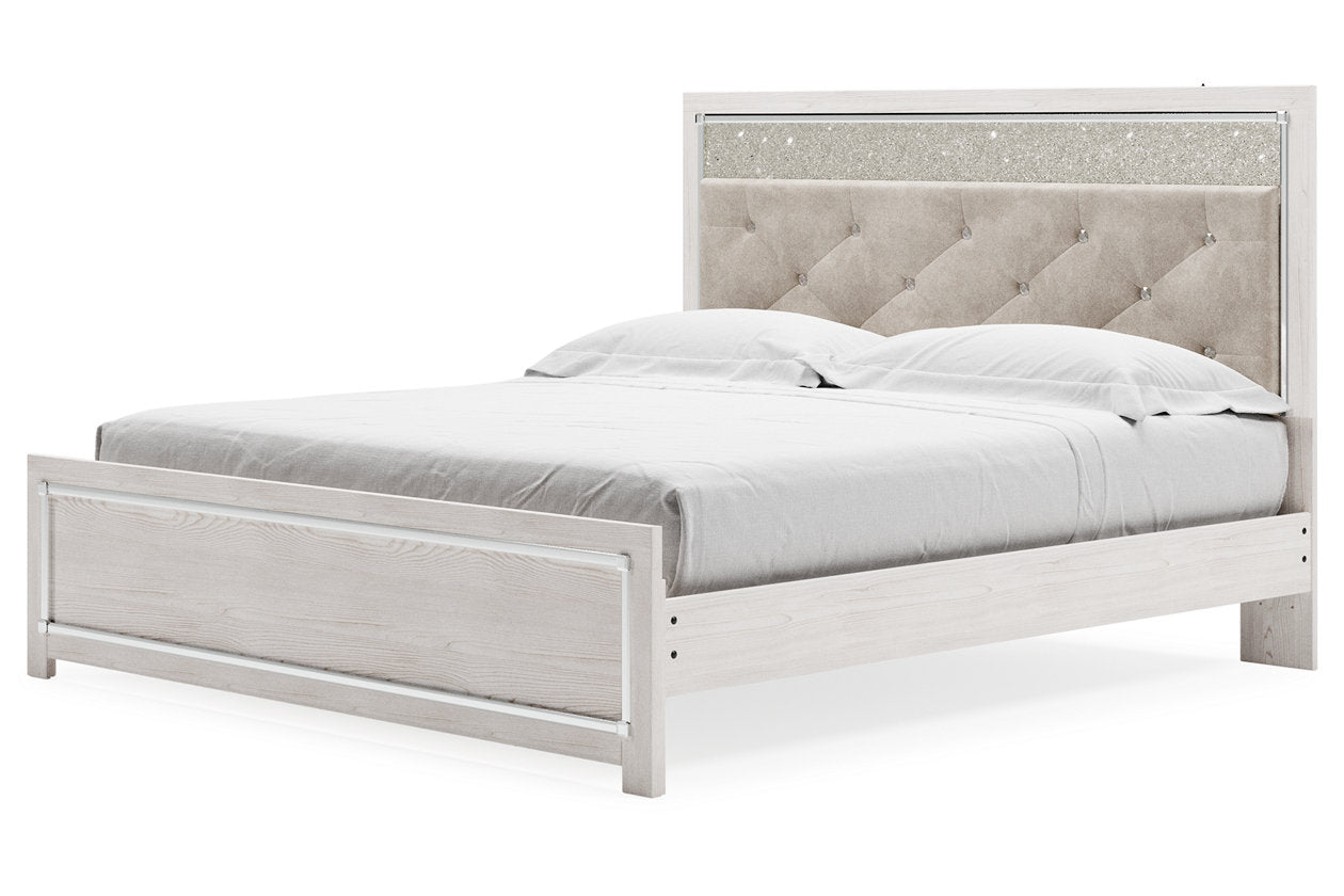 Altyra White King Platform Bed - Ashley - Luna Furniture