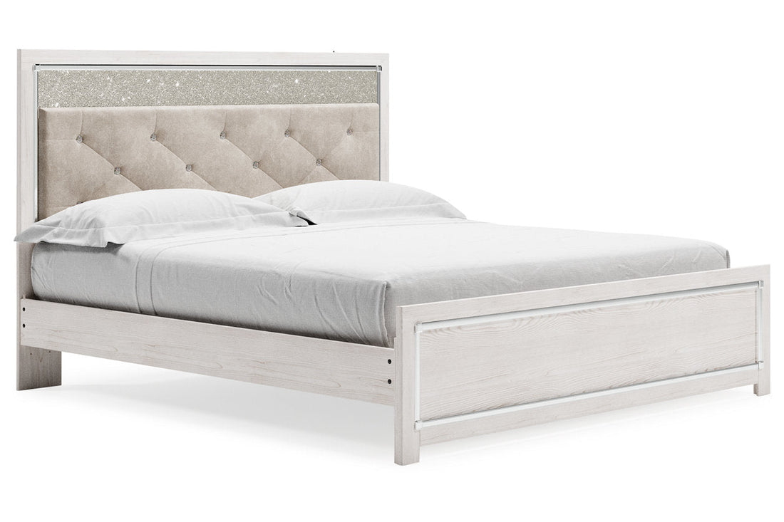 Altyra White King Platform Bed - Ashley - Luna Furniture