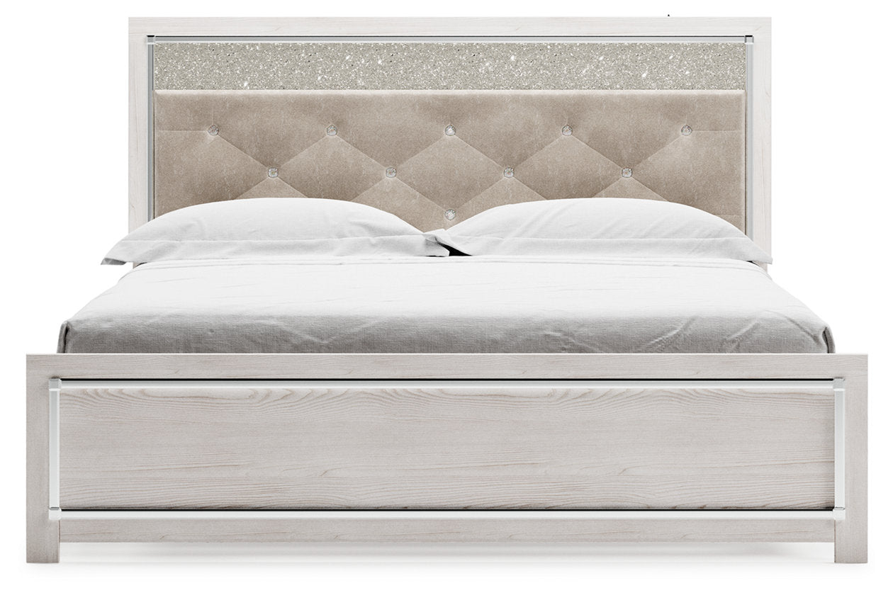 Altyra White King Platform Bed - Ashley - Luna Furniture