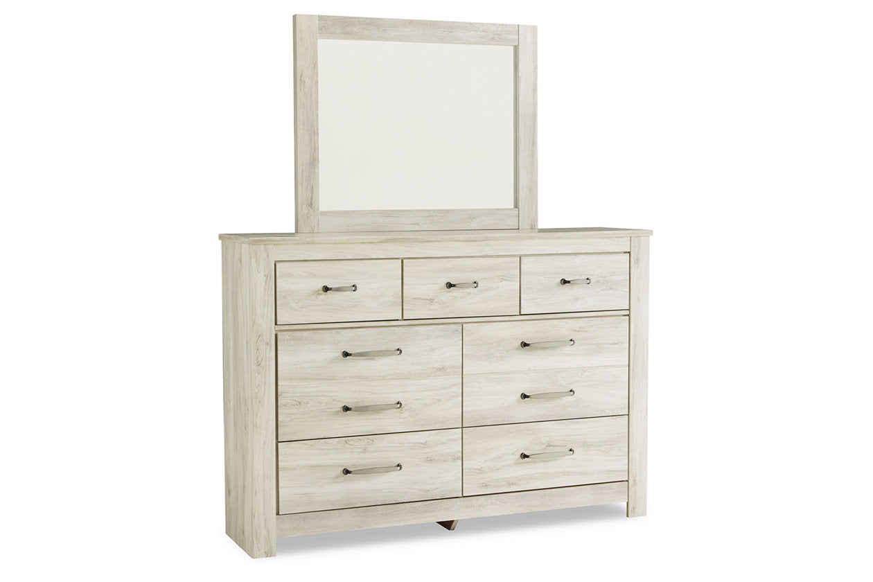 Bellaby Whitewash Dresser and Mirror - Ashley - Luna Furniture