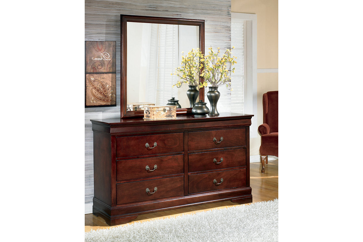 Alisdair Reddish Brown Dresser and Mirror - Ashley - Luna Furniture