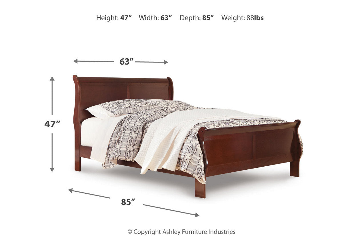 Alisdair Reddish Brown California King Sleigh Bed - Ashley - Luna Furniture