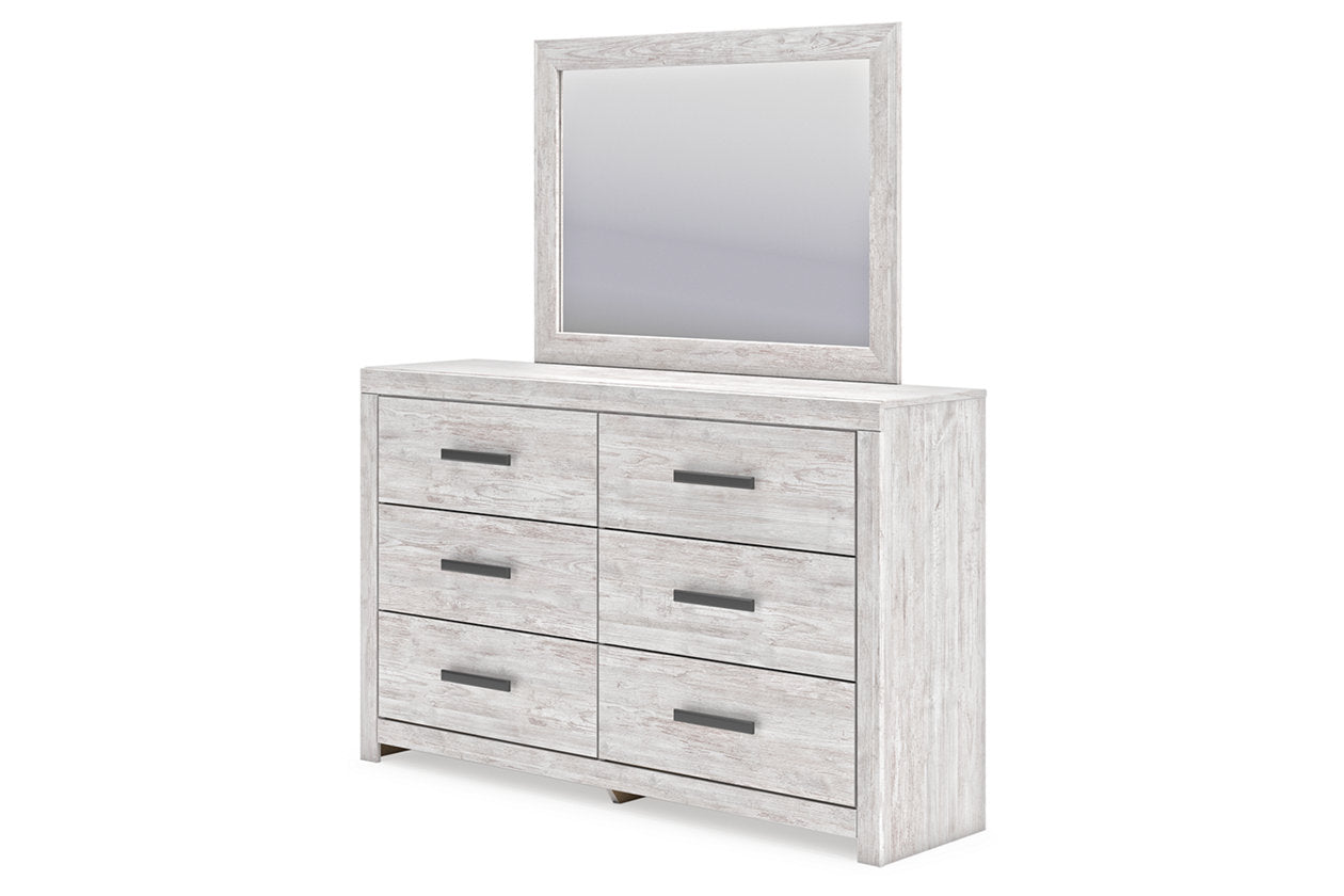 Cayboni Whitewash Dresser and Mirror - Ashley - Luna Furniture