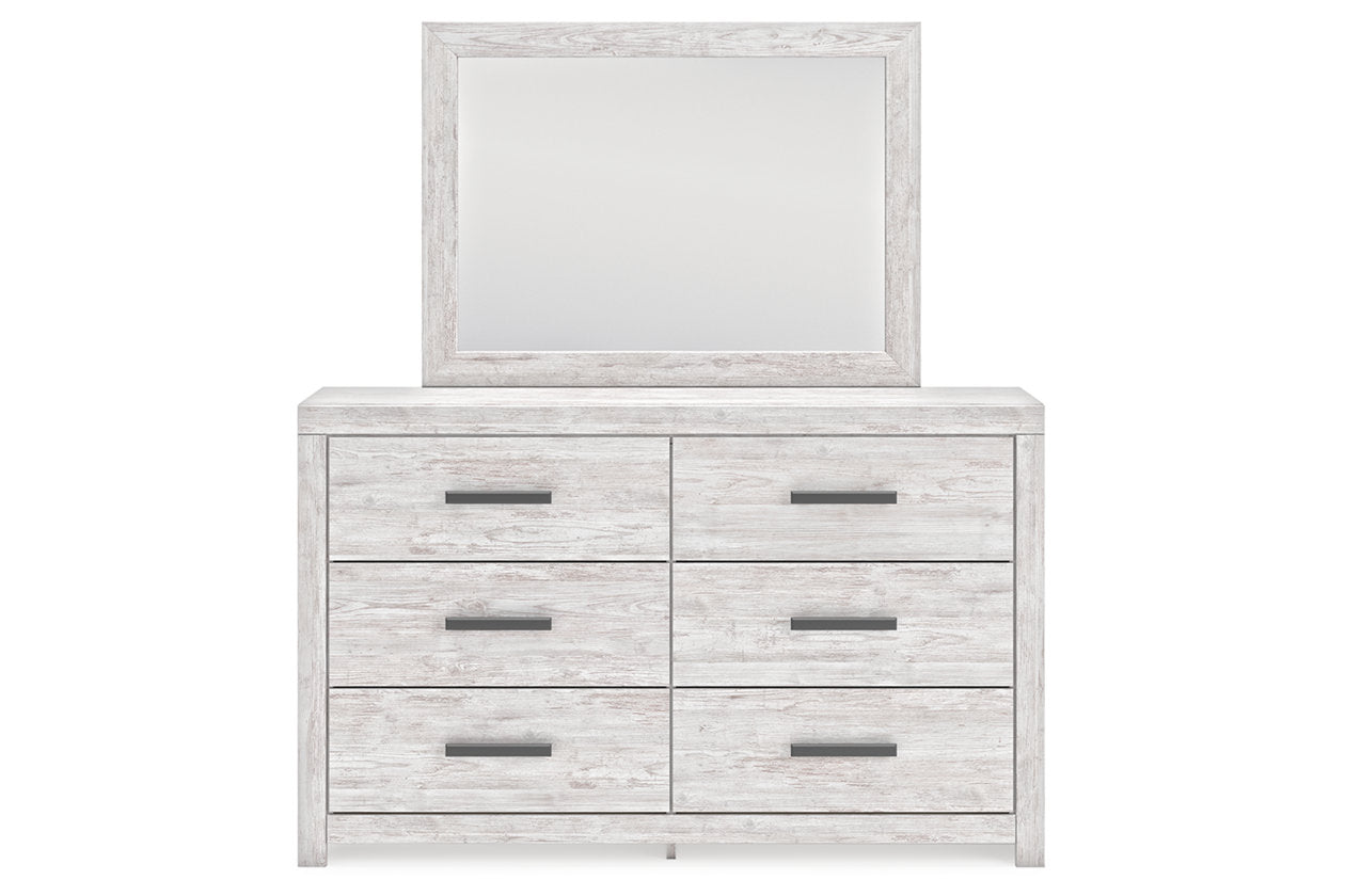 Cayboni Whitewash Dresser and Mirror - Ashley - Luna Furniture
