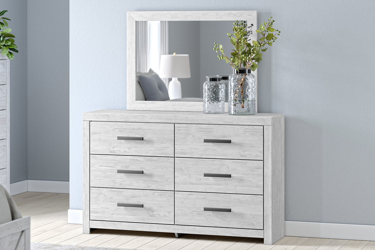 Cayboni Whitewash Dresser and Mirror - Ashley - Luna Furniture