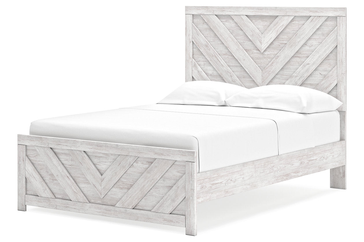 Cayboni Whitewash Full Panel Bed - Ashley - Luna Furniture