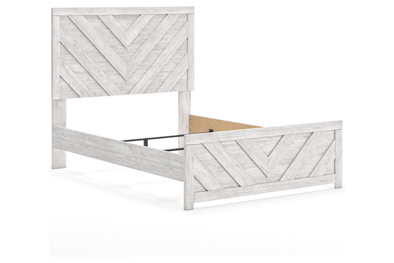 Cayboni Whitewash Full Panel Bed - Ashley - Luna Furniture
