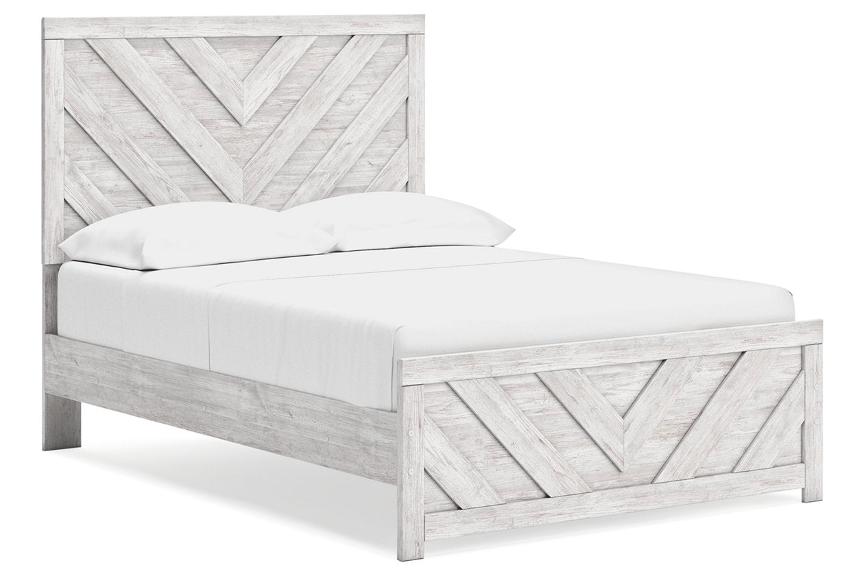 Cayboni Whitewash Full Panel Bed - Ashley - Luna Furniture