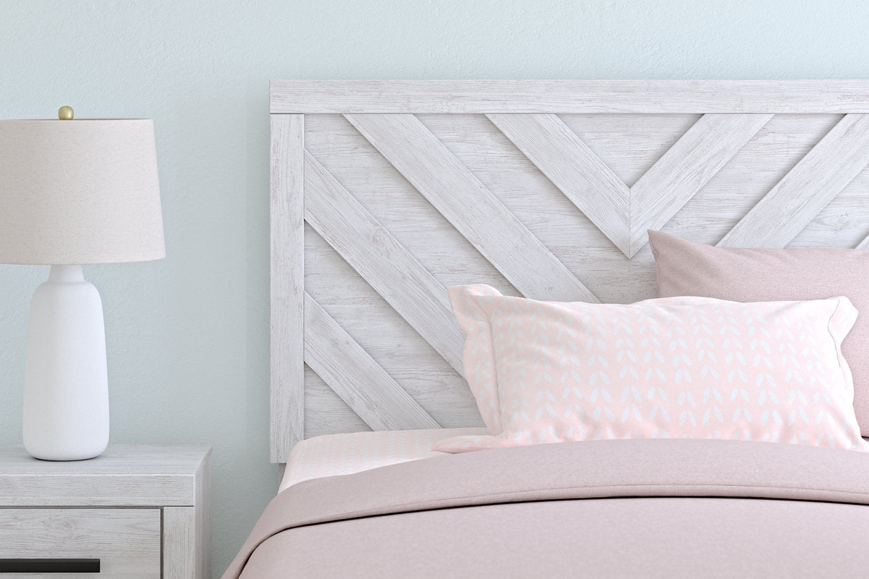 Cayboni Whitewash Full Panel Bed - Ashley - Luna Furniture