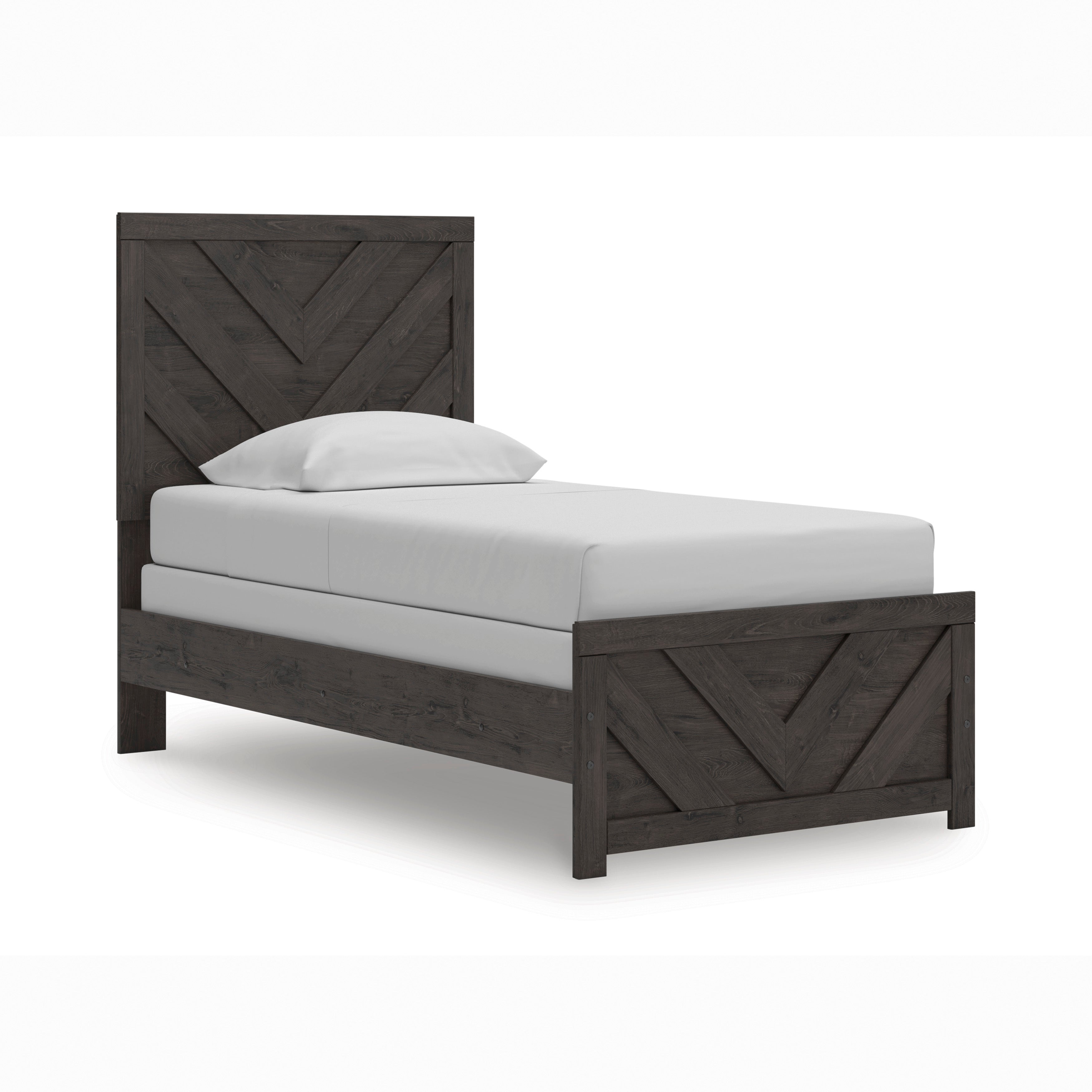Prendonea Charcoal Twin Panel Bed from Ashley - Luna Furniture