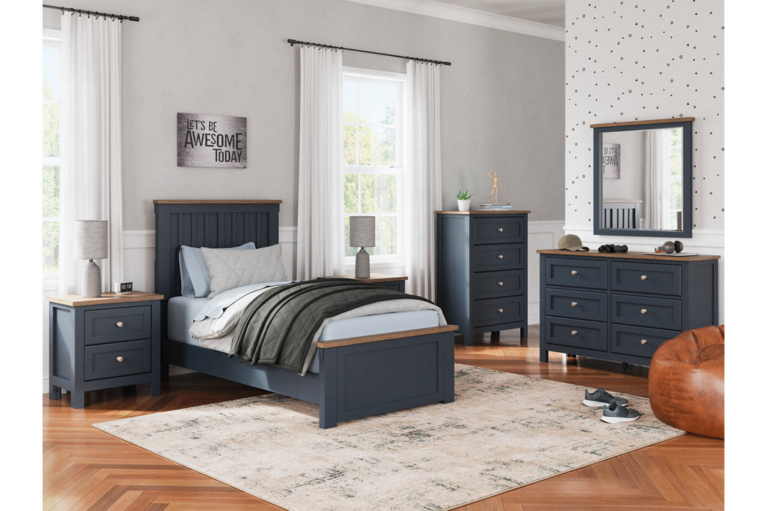 Landocken Brown/Blue Youth Panel Bedroom Set from Ashley - Luna Furniture