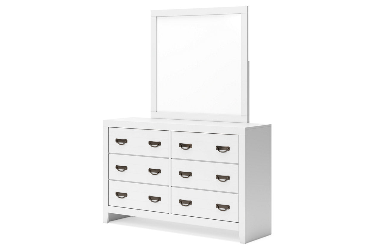 Binterglen White Dresser and Mirror - Ashley - Luna Furniture