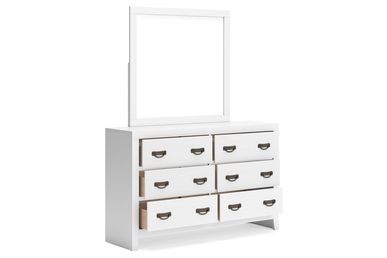 Binterglen White Dresser and Mirror - Ashley - Luna Furniture