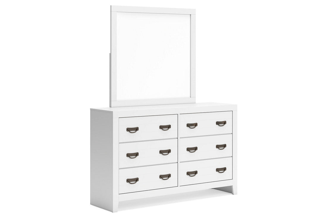 Binterglen White Dresser and Mirror - Ashley - Luna Furniture