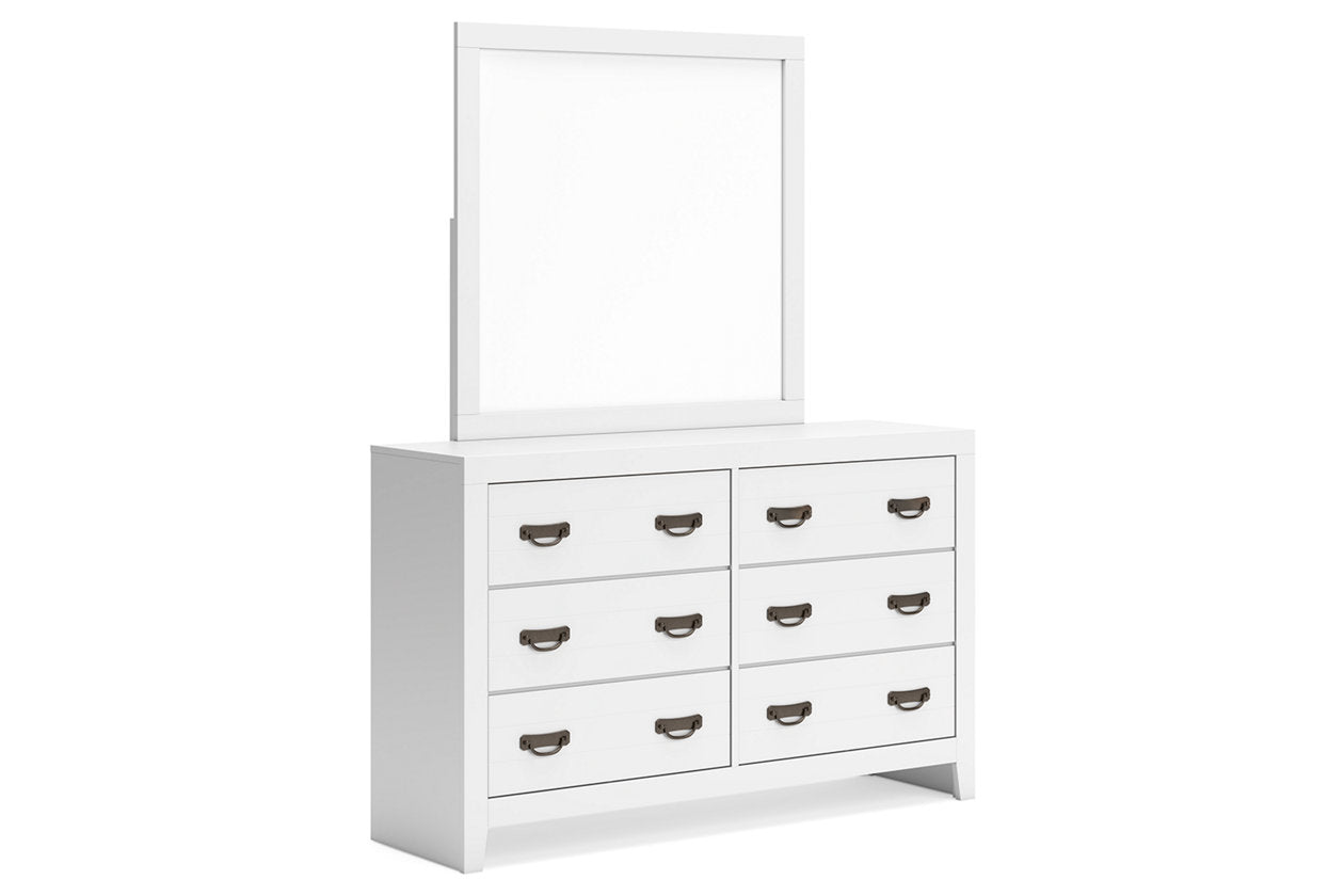 Binterglen White Dresser and Mirror - Ashley - Luna Furniture