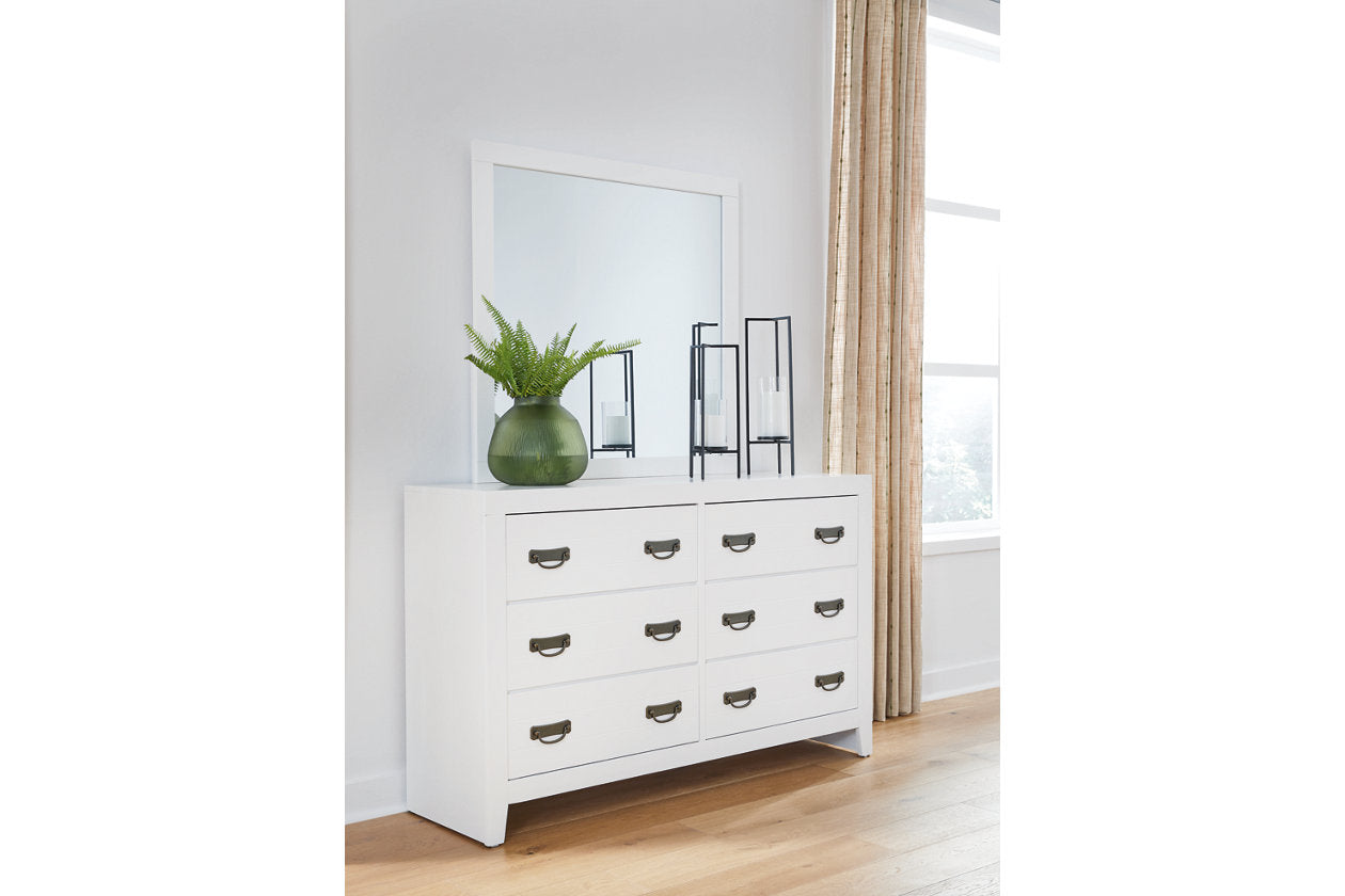 Binterglen White Dresser and Mirror - Ashley - Luna Furniture