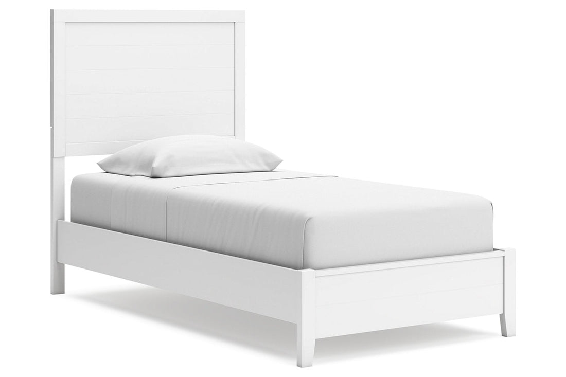 Binterglen White Twin Panel Bed - Ashley - Luna Furniture
