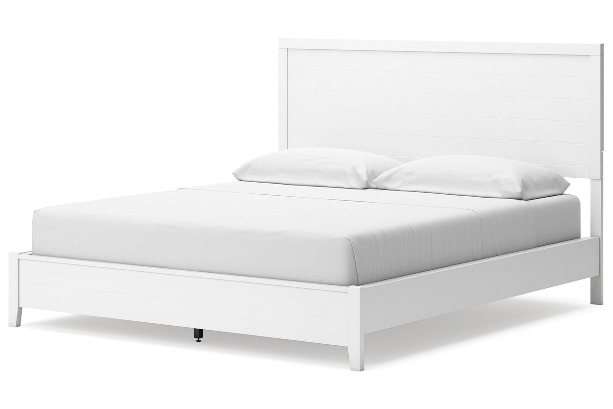 Binterglen White California King Panel Bed - Ashley - Luna Furniture