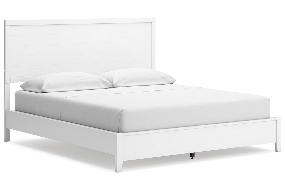 Binterglen White California King Panel Bed - Ashley - Luna Furniture