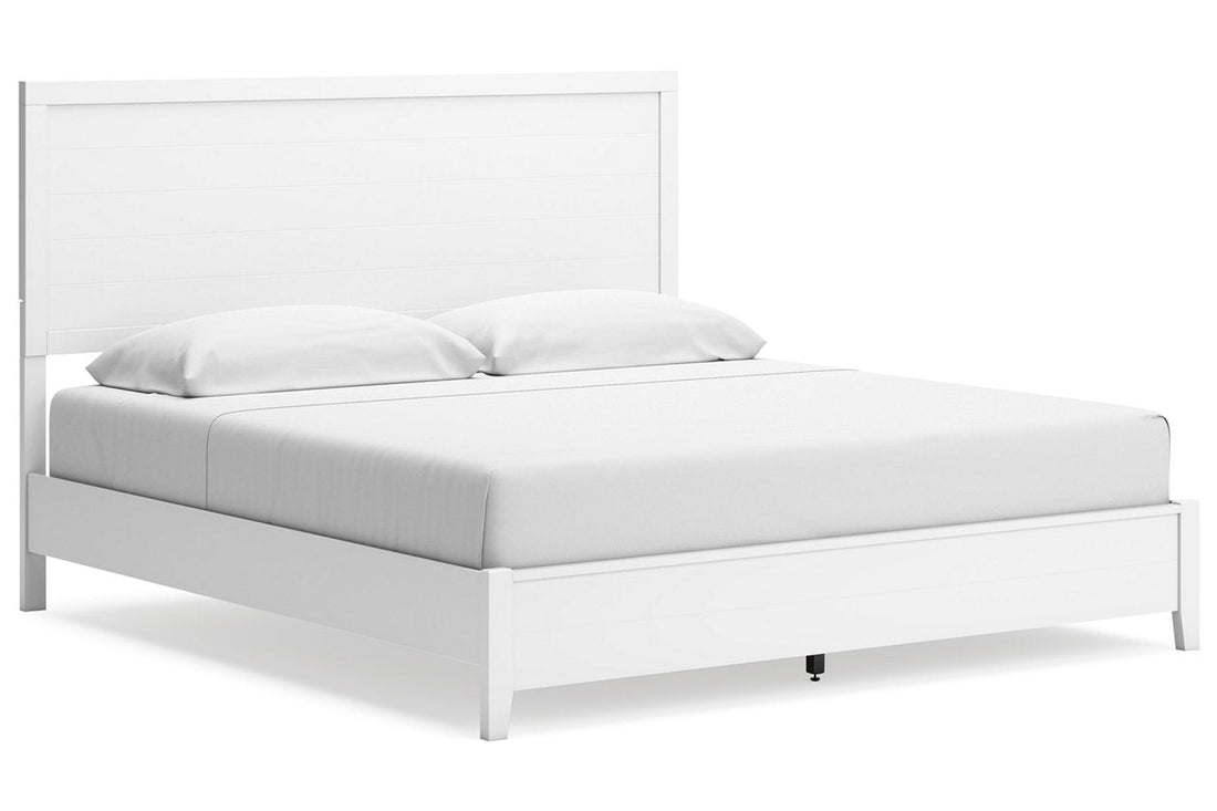 Binterglen White King Panel Bed - Ashley - Luna Furniture