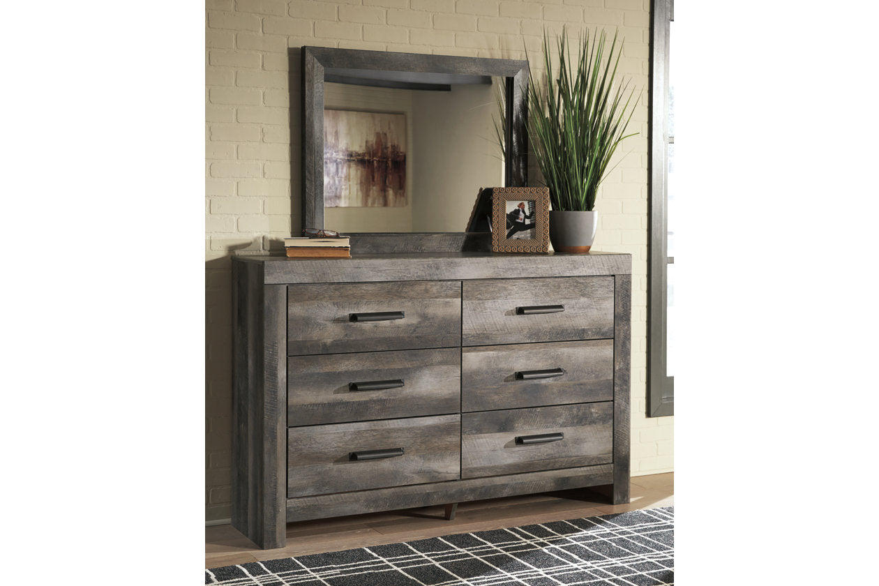 Wynnlow Gray Dresser and Mirror - Ashley - Luna Furniture