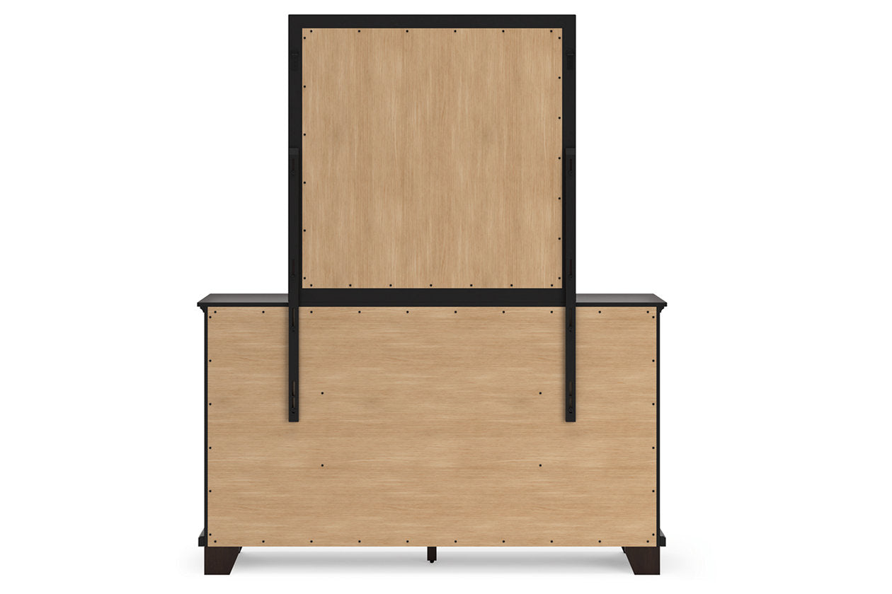 Covetown Dark Brown Dresser and Mirror - Ashley - Luna Furniture