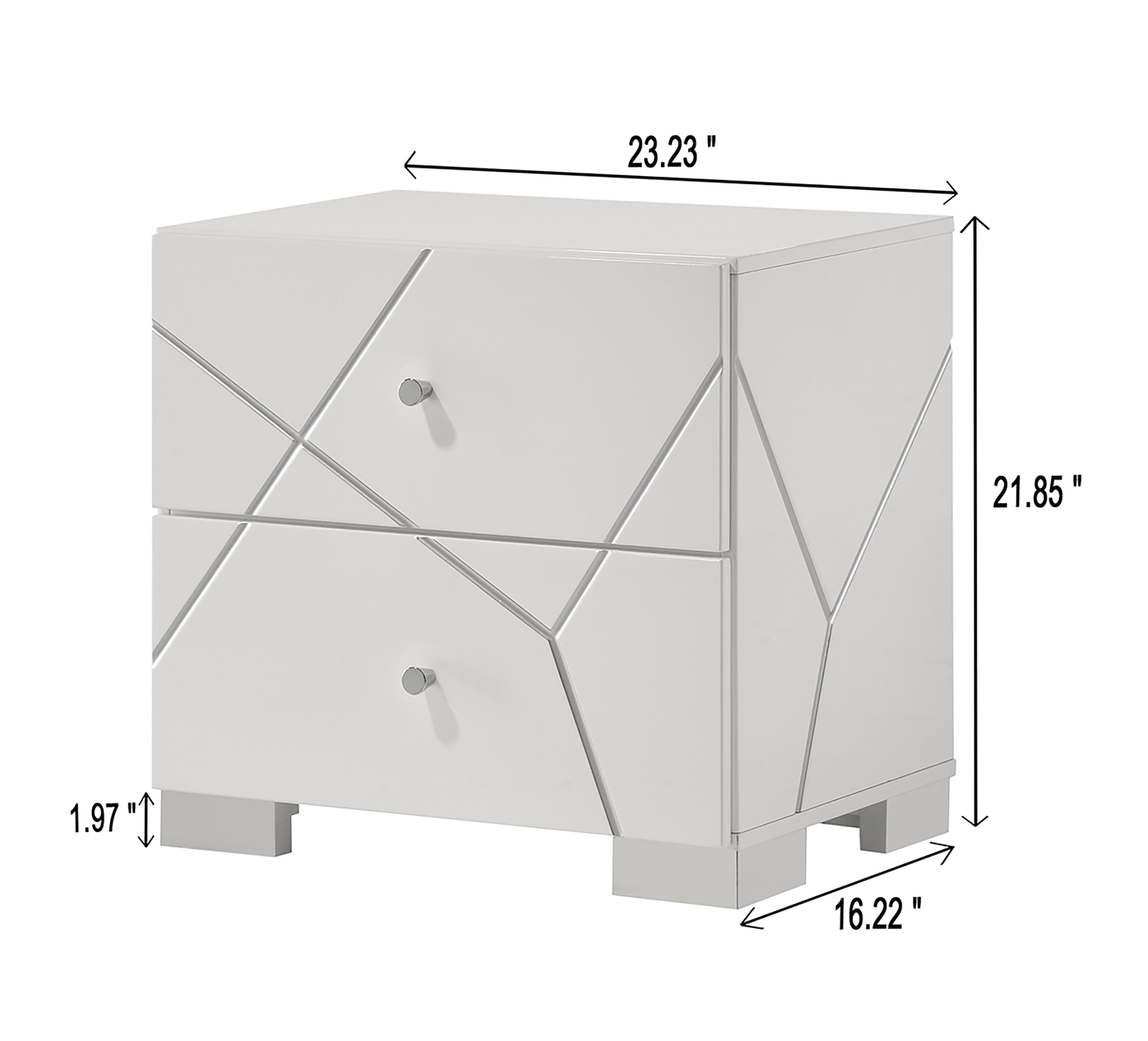 Ayla White Nightstand from Crown Mark - Luna Furniture