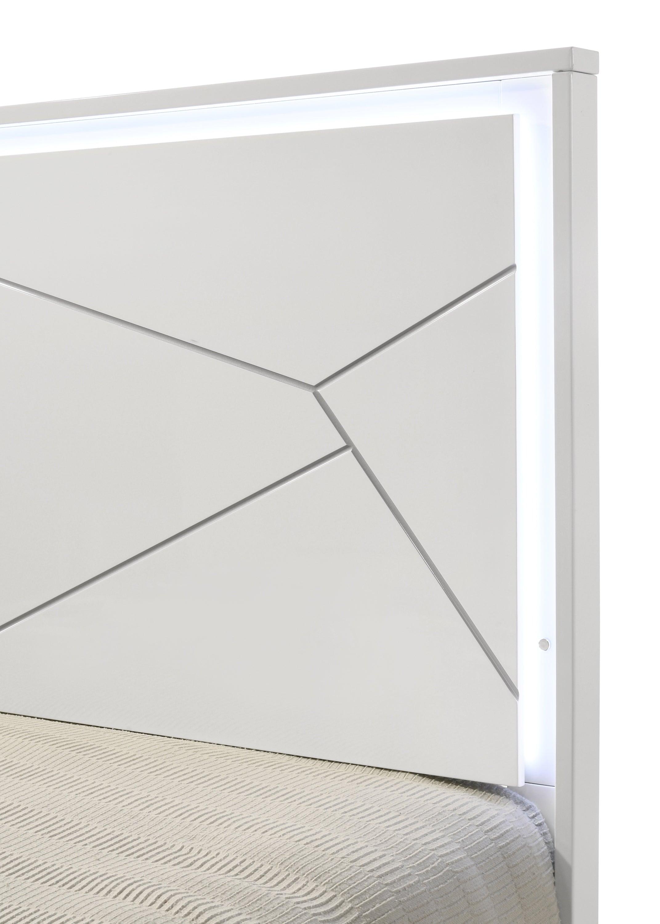 Ayla White King Panel Bed from Crown Mark - Luna Furniture