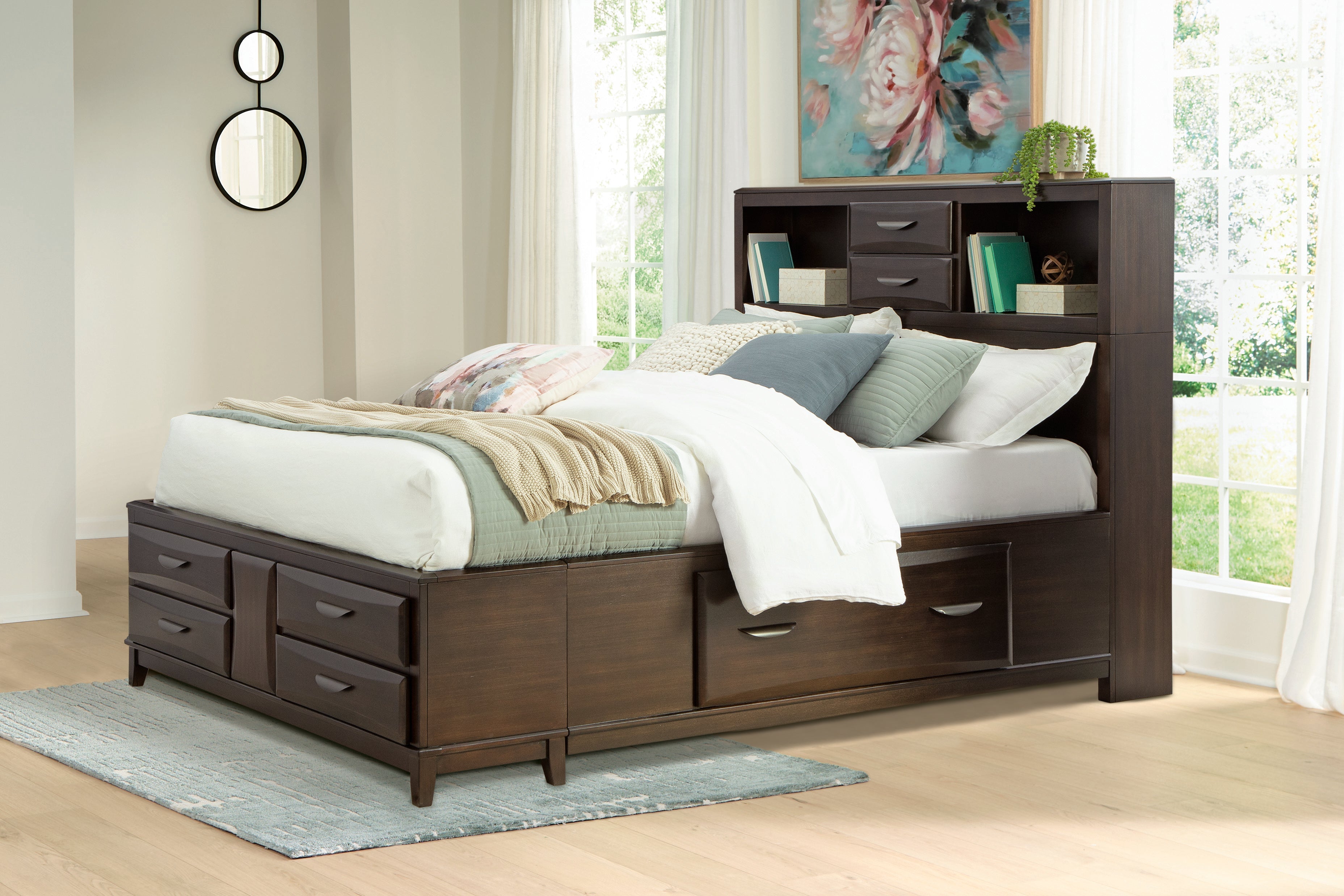 Vanmore Dark Brown Full Storage Bed from Ashley - Luna Furniture