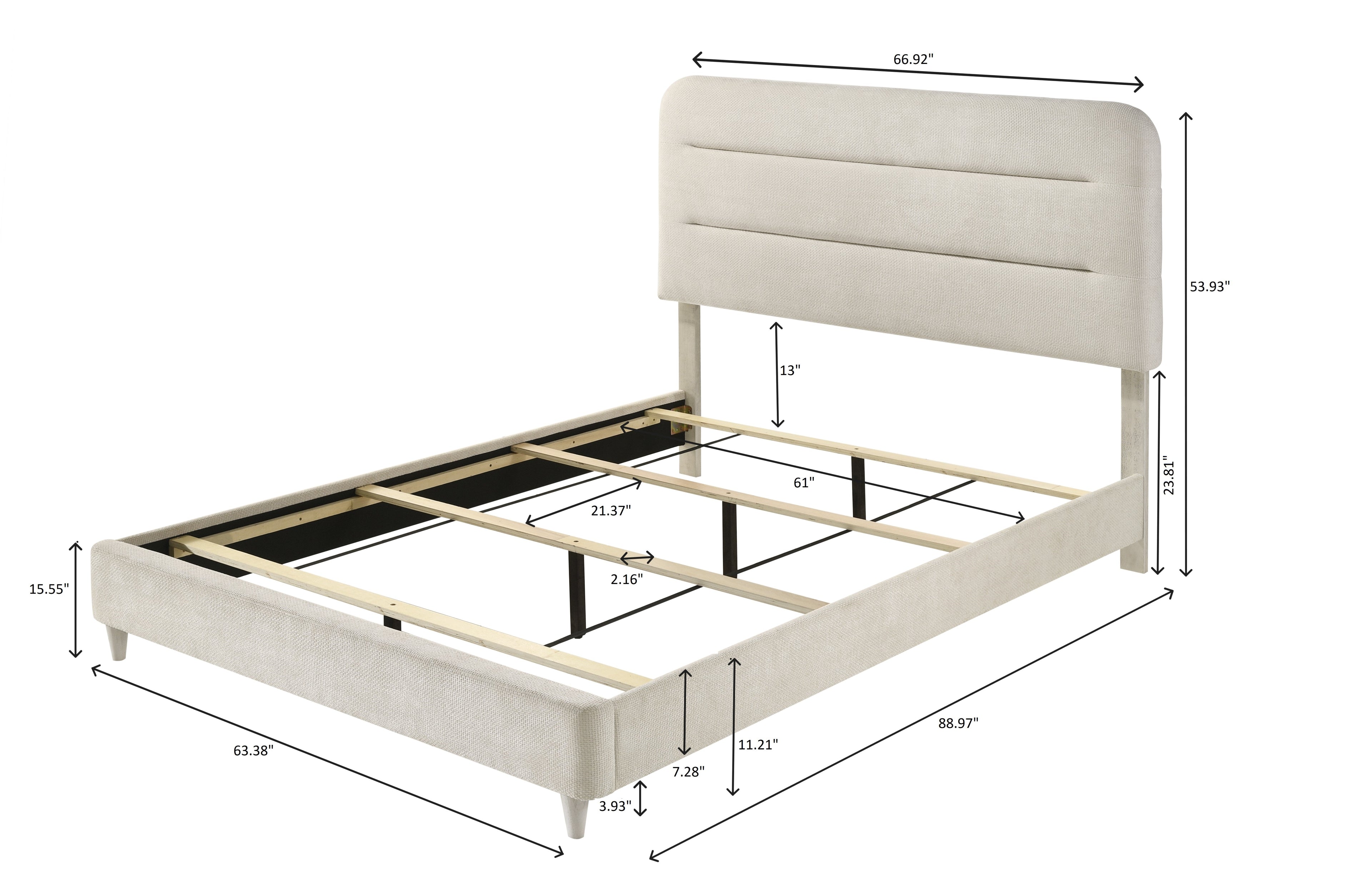 Nyomi White Queen Bed from Crown Mark - Luna Furniture