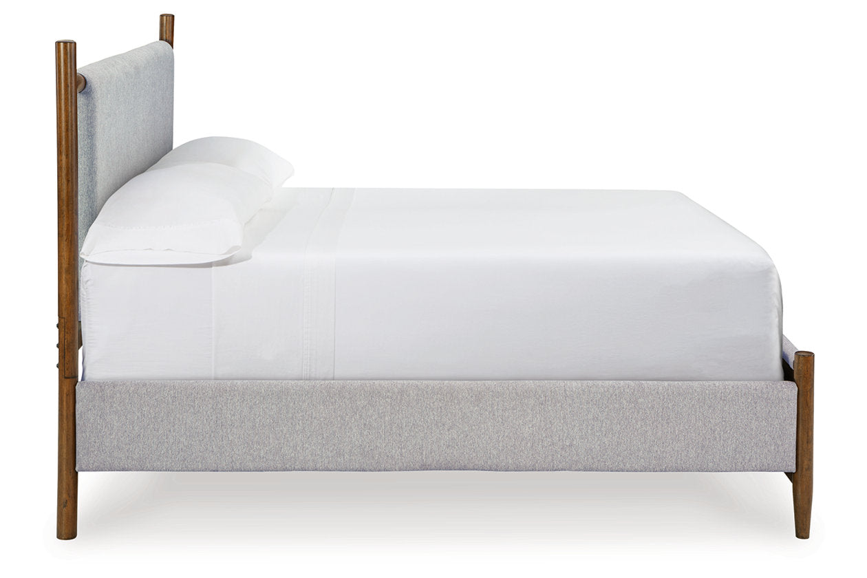 Lyncott Brown California King Upholstered Bed - Ashley - Luna Furniture