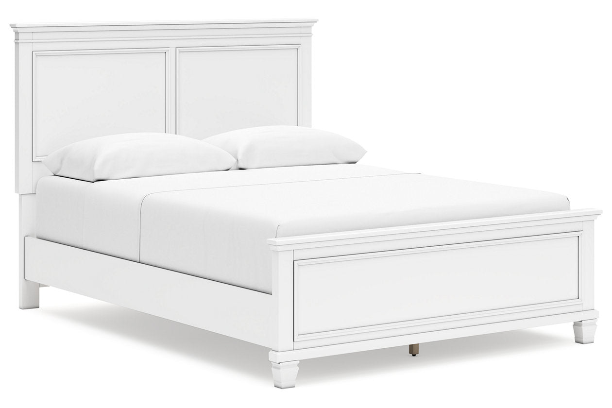 Fortman White Queen Panel Bed - Ashley - Luna Furniture