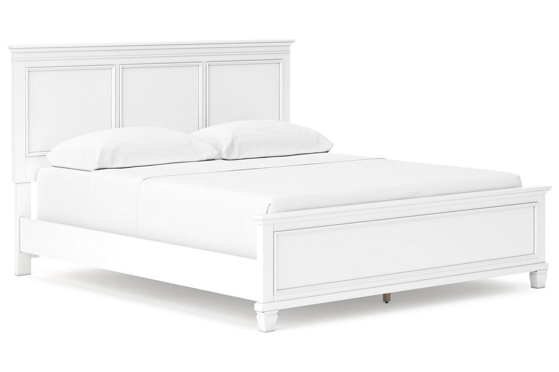Fortman White California King Panel Bed - Ashley - Luna Furniture