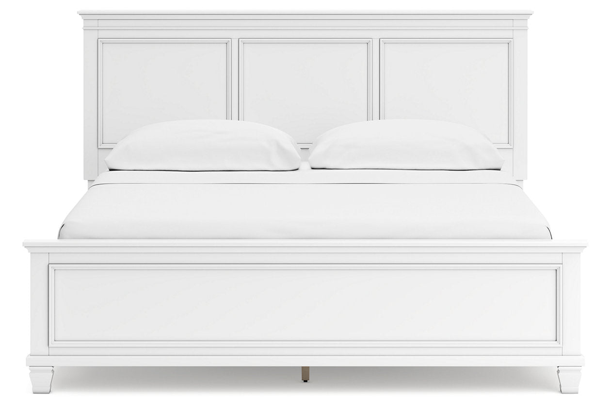 Fortman White California King Panel Bed - Ashley - Luna Furniture