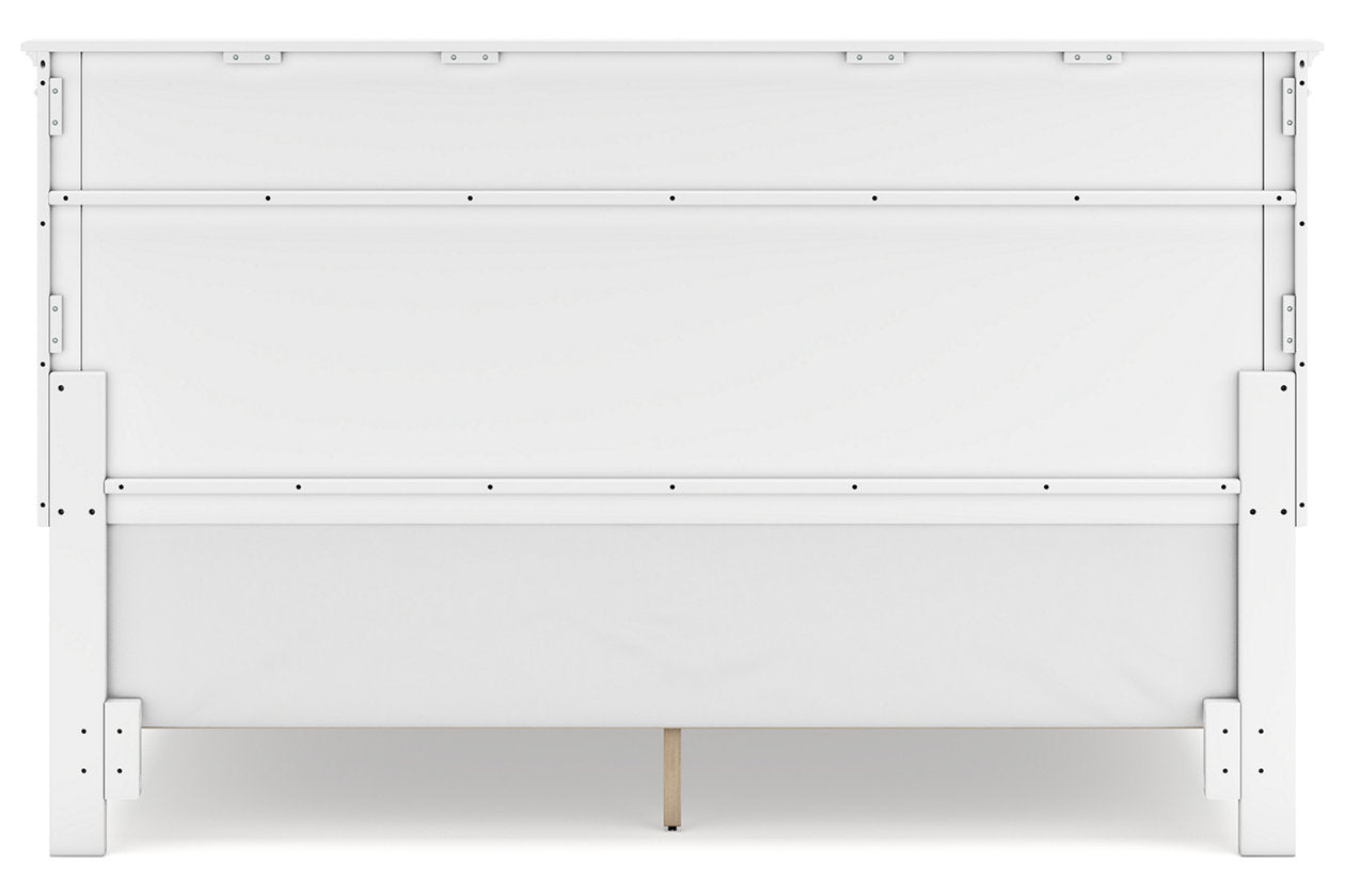 Fortman White King Panel Bed - Ashley - Luna Furniture