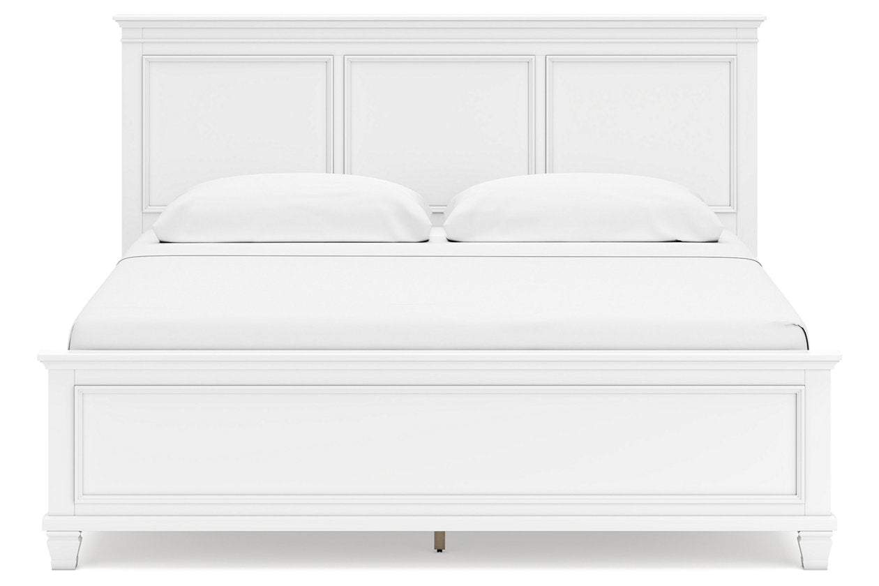 Fortman White King Panel Bed - Ashley - Luna Furniture