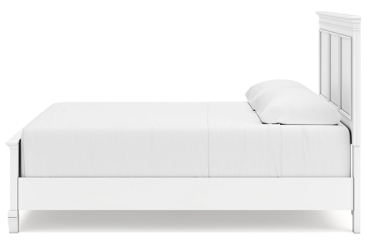 Fortman White King Panel Bed - Ashley - Luna Furniture