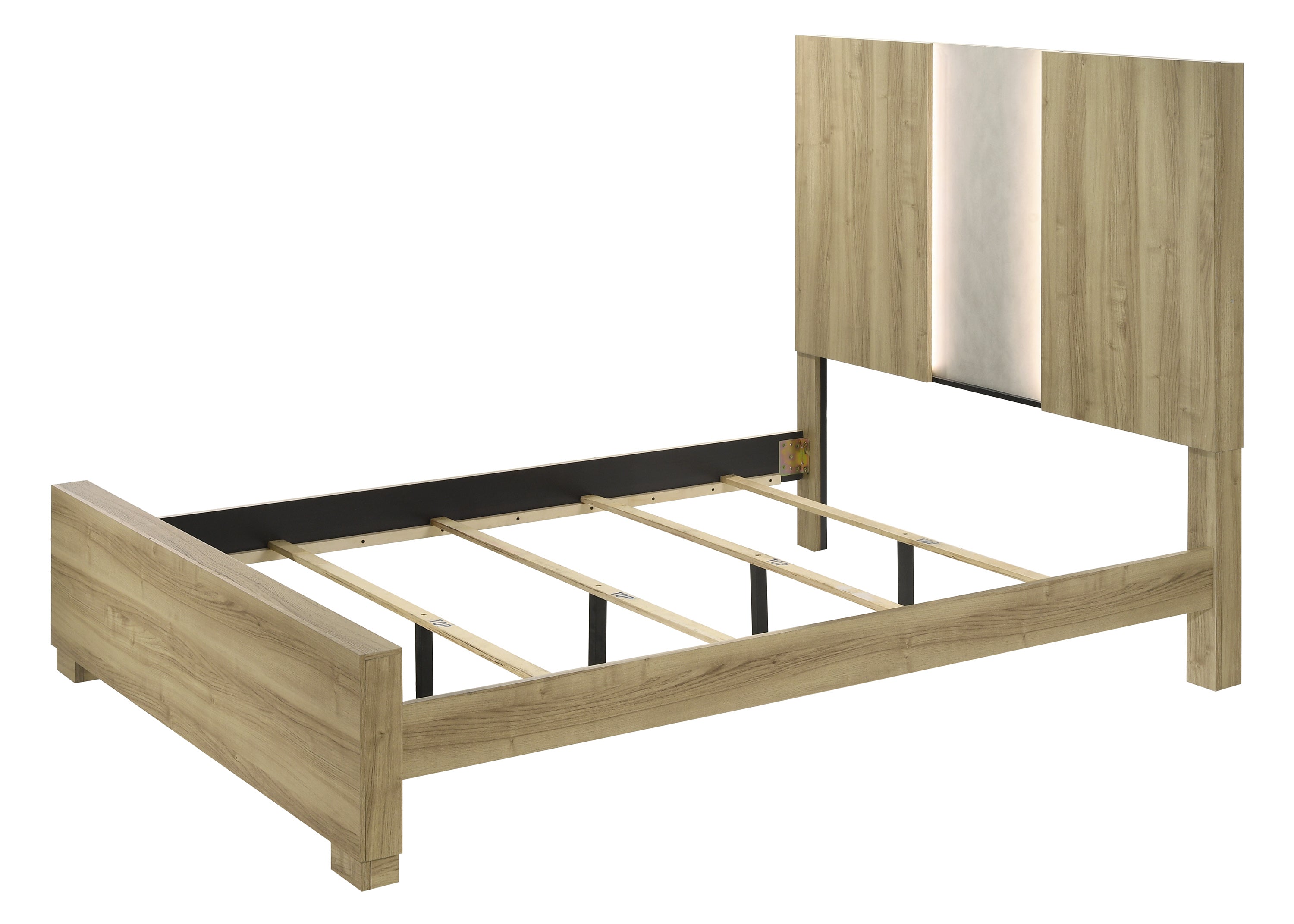 Rangley Driftwood LED Panel Bedroom Set from Crown Mark - Luna Furniture