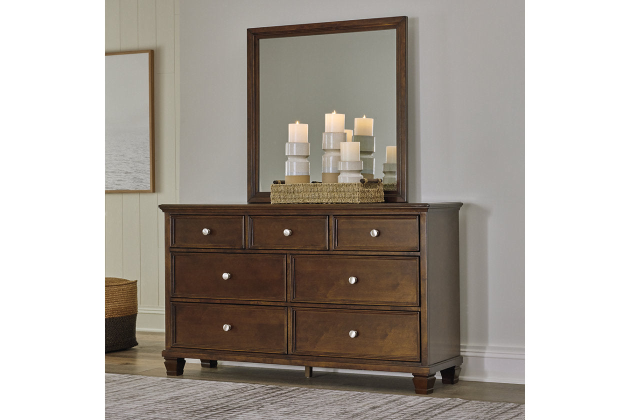 Danabrin Brown Dresser and Mirror - Ashley - Luna Furniture